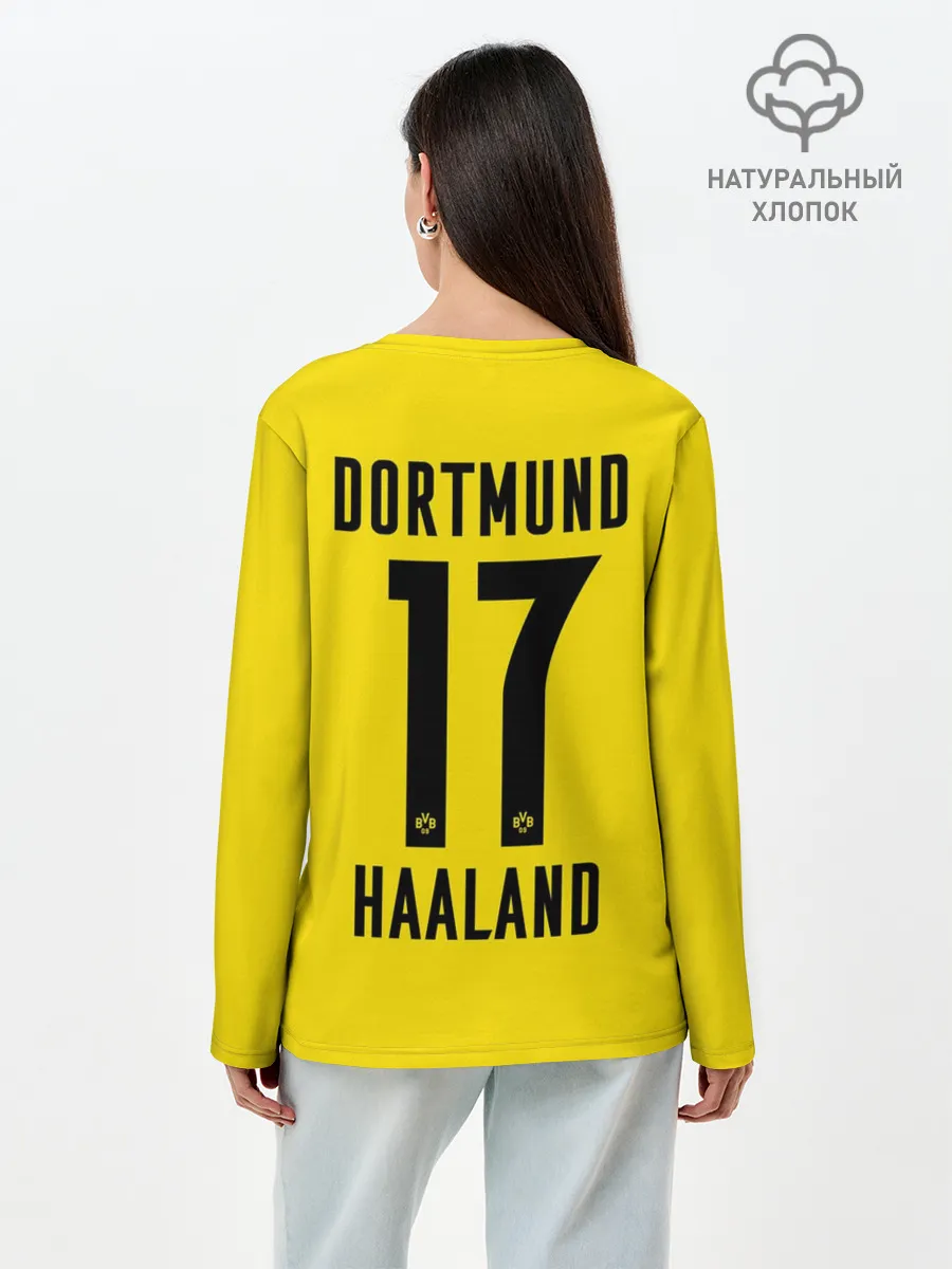 Лонгслив женский. Хлопок / HAALAND Borussia Dortmund