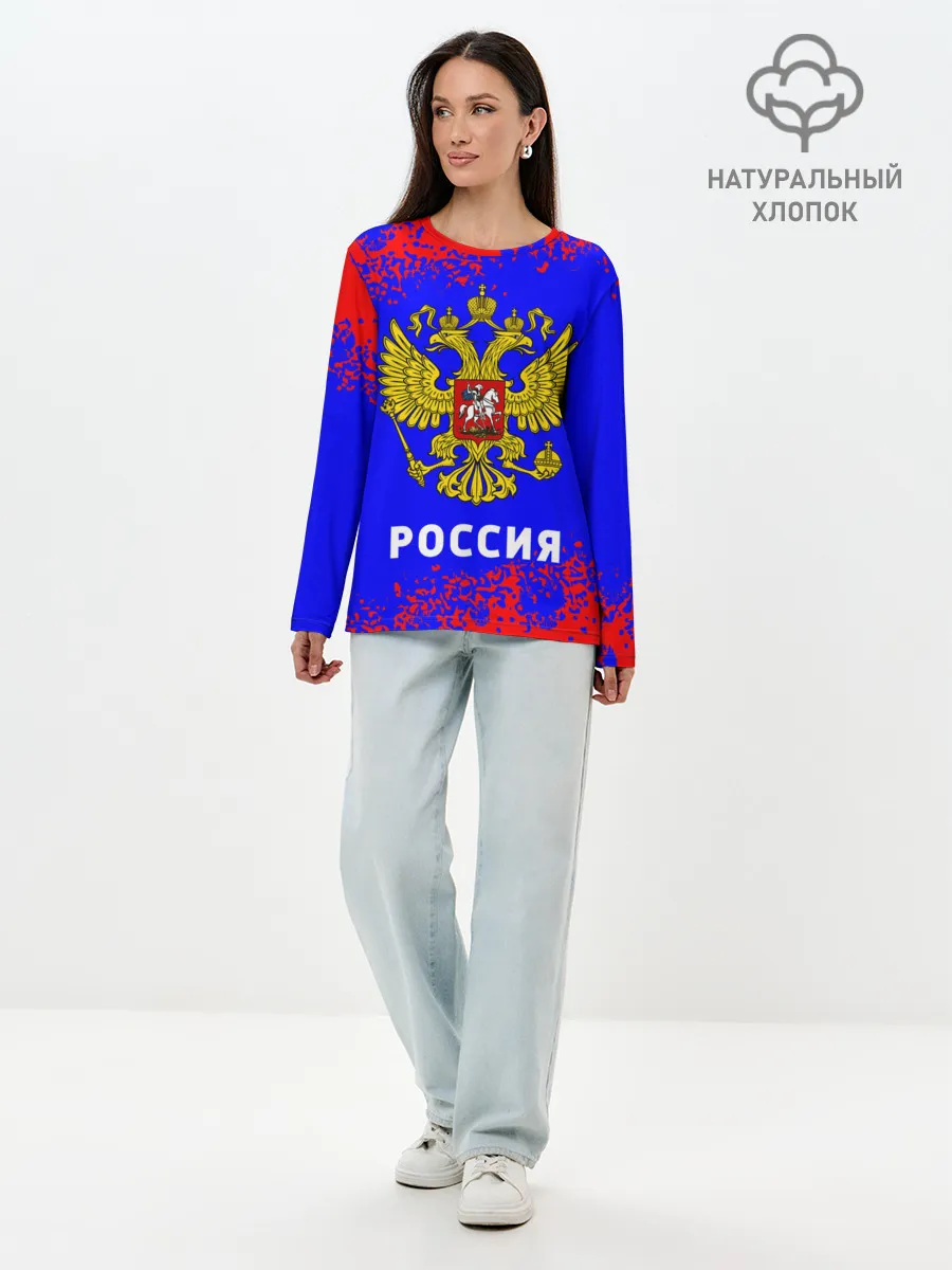 Лонгслив женский. Хлопок / РОССИЯ / RUSSIA