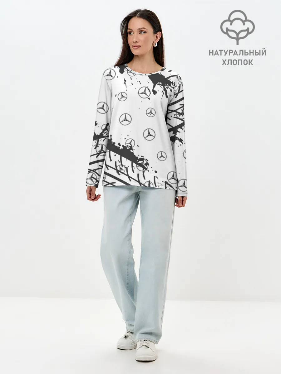 Лонгслив женский. Хлопок / MERCEDES / МЕРСЕДЕС