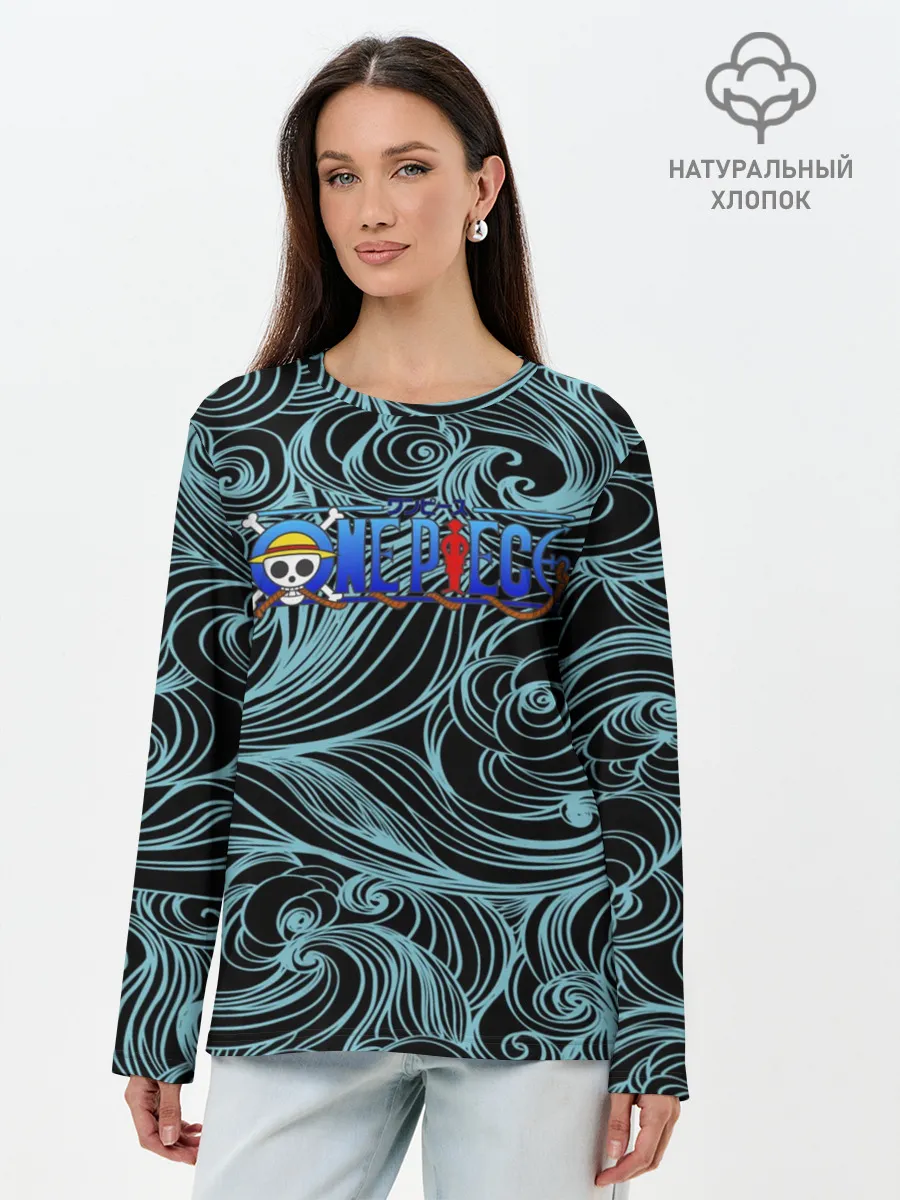 Лонгслив женский. Хлопок / Ван Пис | One Piece