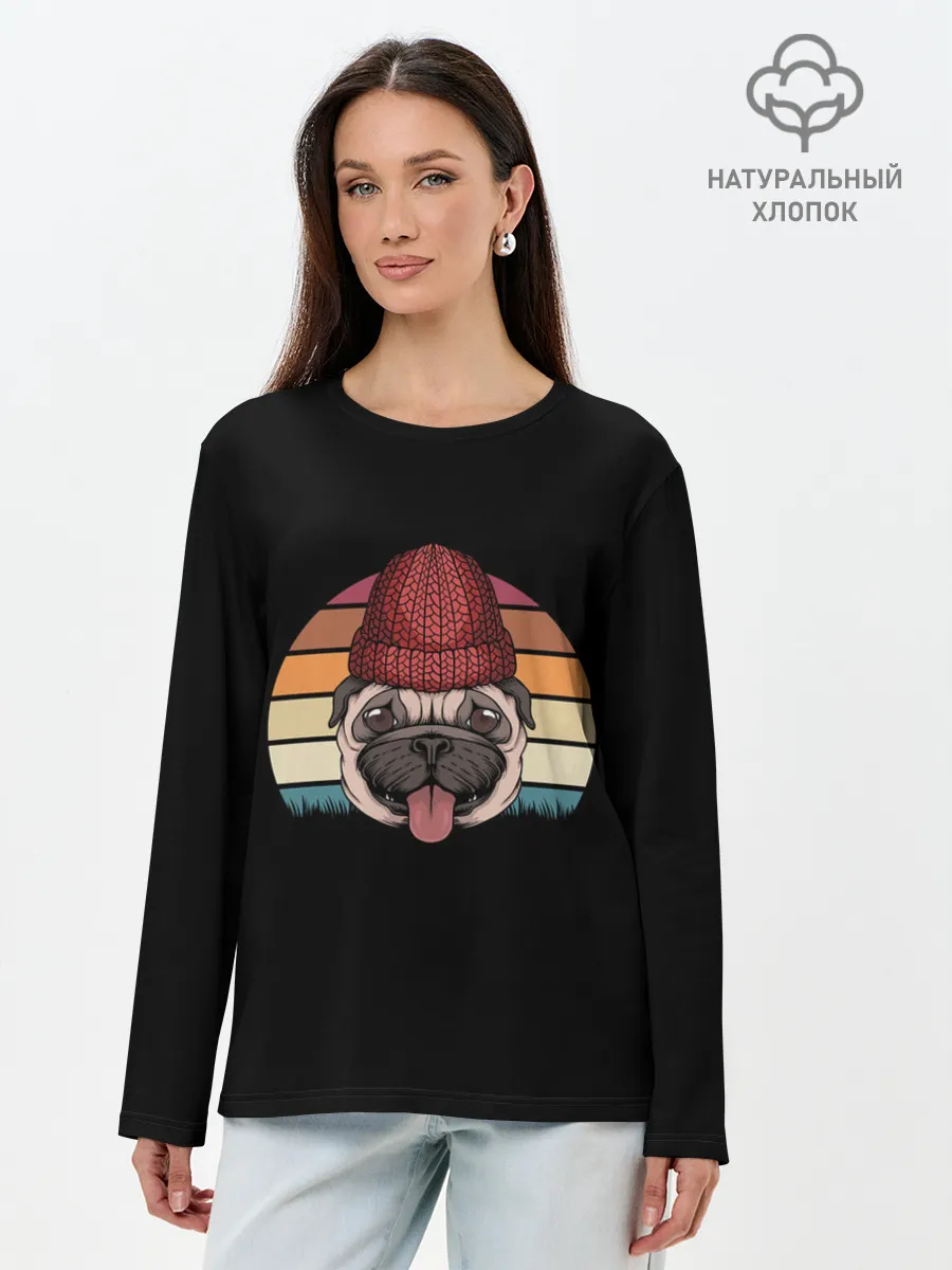Лонгслив женский. Хлопок / Mr. Мопс