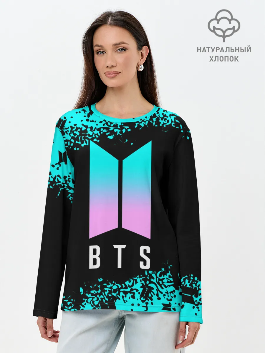 Лонгслив женский. Хлопок / BTS / БТС