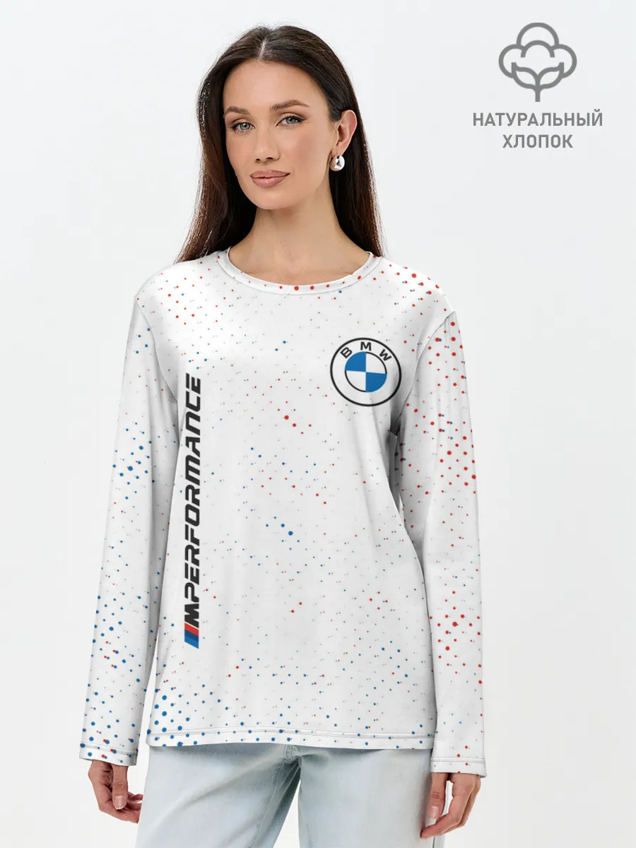 Лонгслив женский. Хлопок / BMW / БМВ