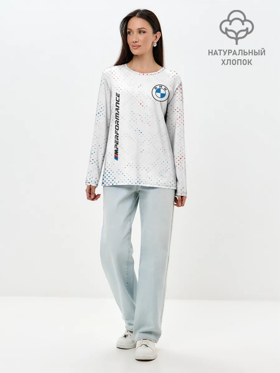 Лонгслив женский. Хлопок / BMW / БМВ