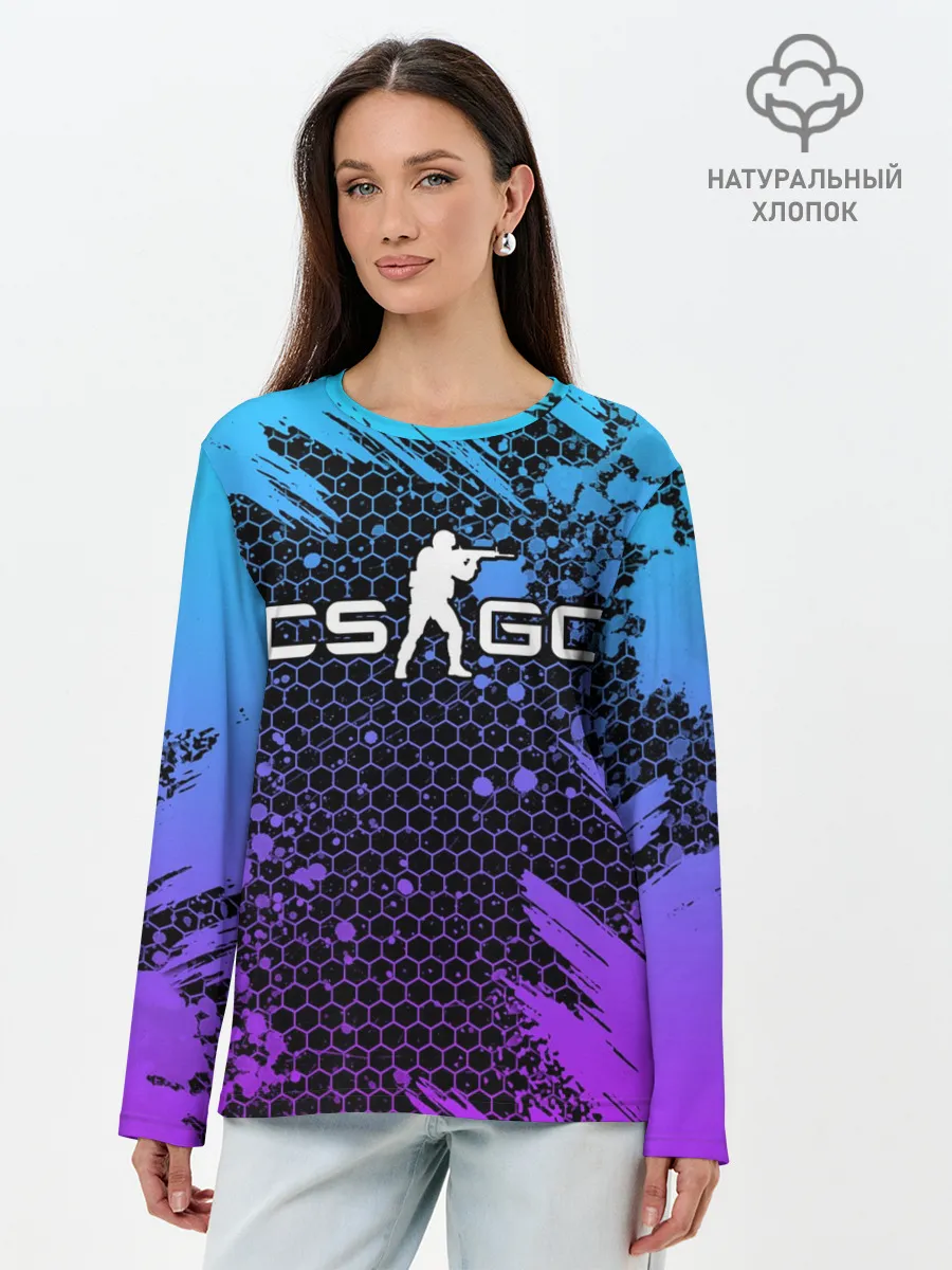 Лонгслив женский. Хлопок / COUNTER STRIKE