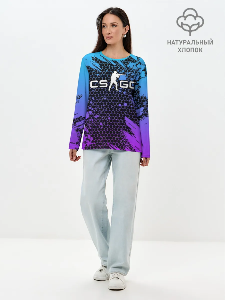 Лонгслив женский. Хлопок / COUNTER STRIKE