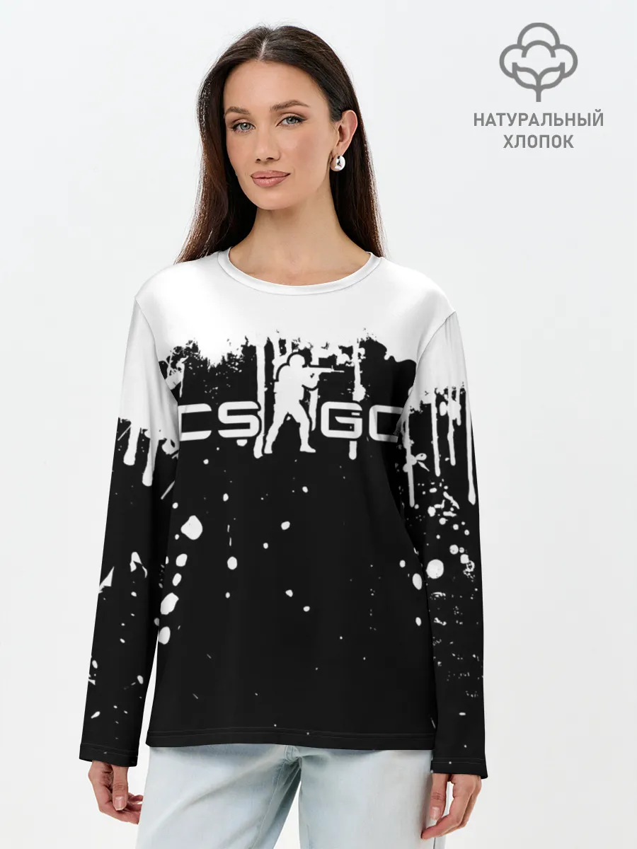 Лонгслив женский. Хлопок / COUNTER STRIKE