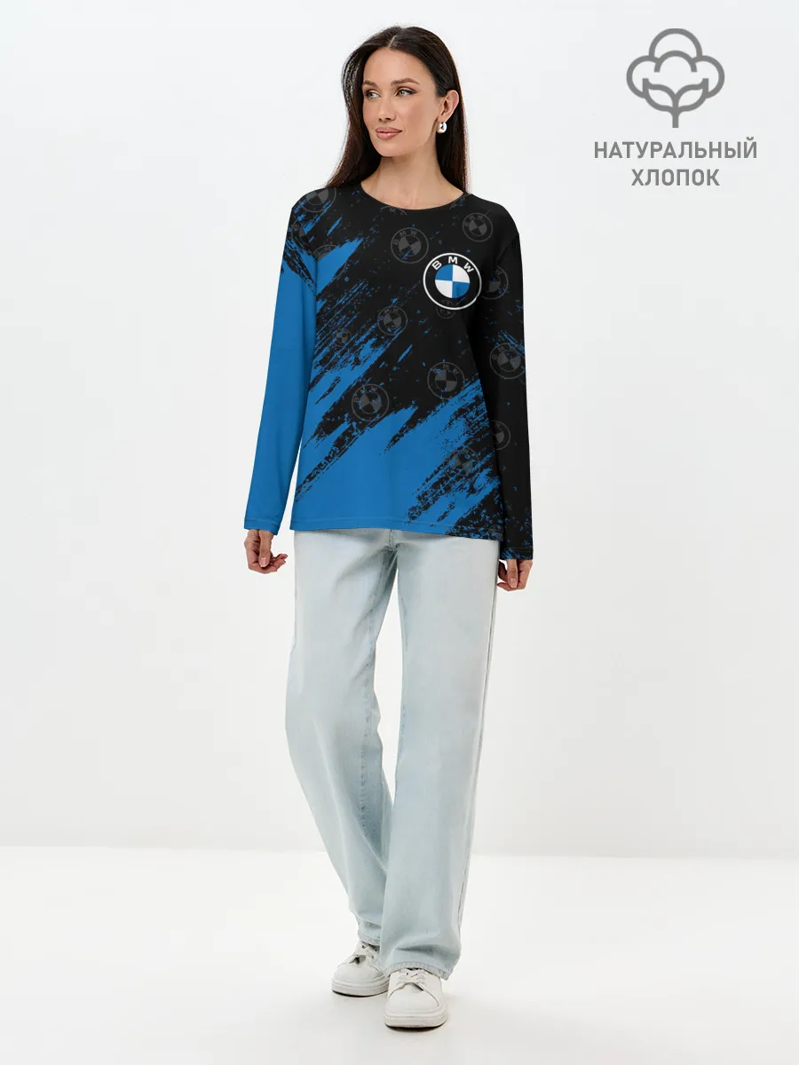 Лонгслив женский. Хлопок / BMW / БМВ