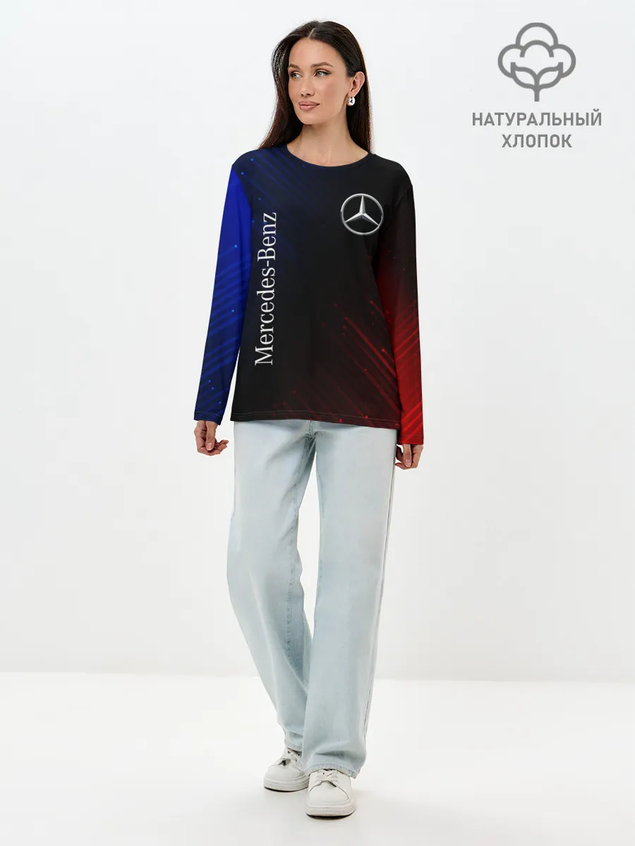 Лонгслив женский. Хлопок / MERCEDES / МЕРСЕДЕС