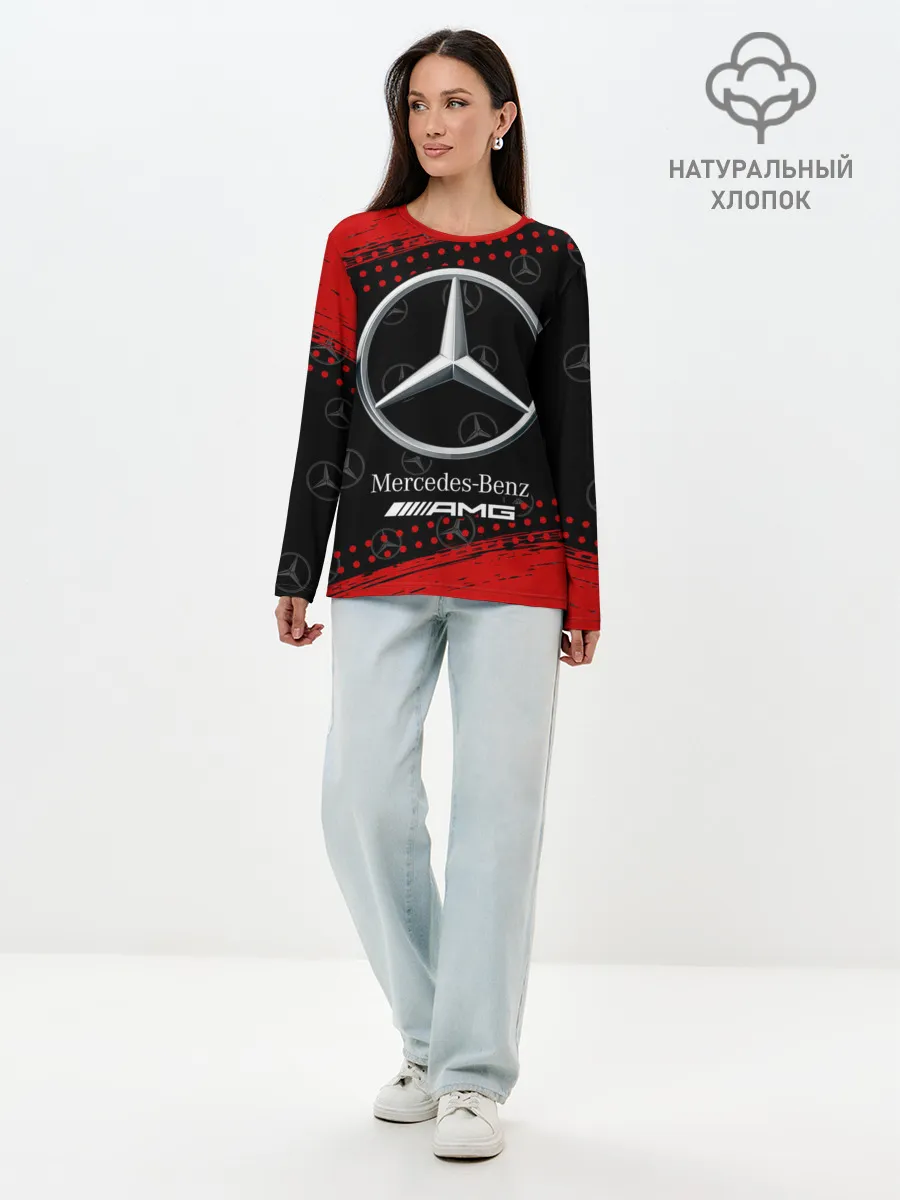 Лонгслив женский. Хлопок / MERCEDES / МЕРСЕДЕС