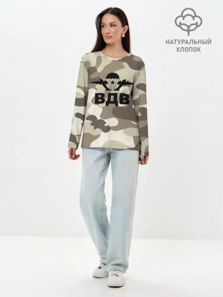 Лонгслив женский. Хлопок / ВДВ!