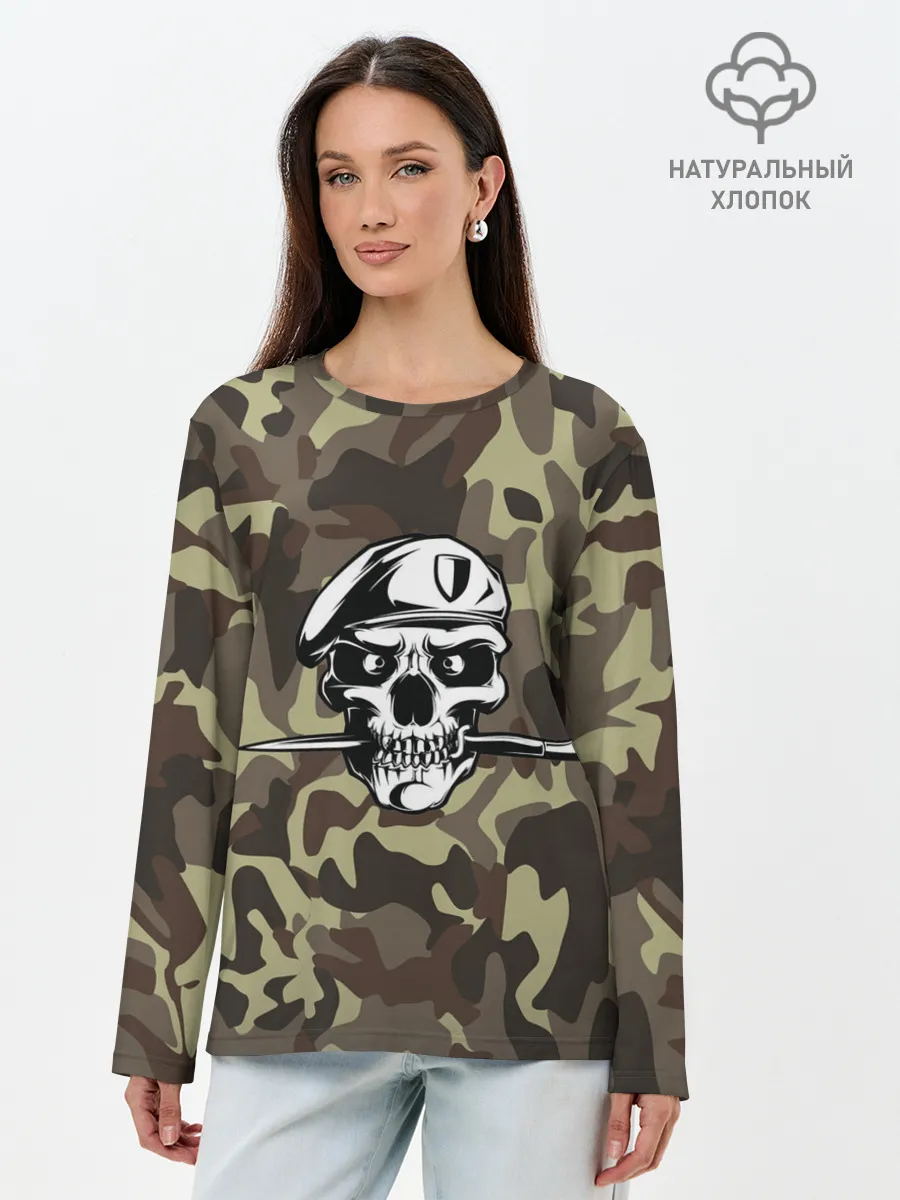 Лонгслив женский. Хлопок / Силовые структуры