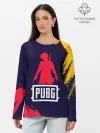 Лонгслив женский. Хлопок / PUBG / ПАБГ