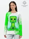 Лонгслив женский. Хлопок / MINECRAFT CREEPER