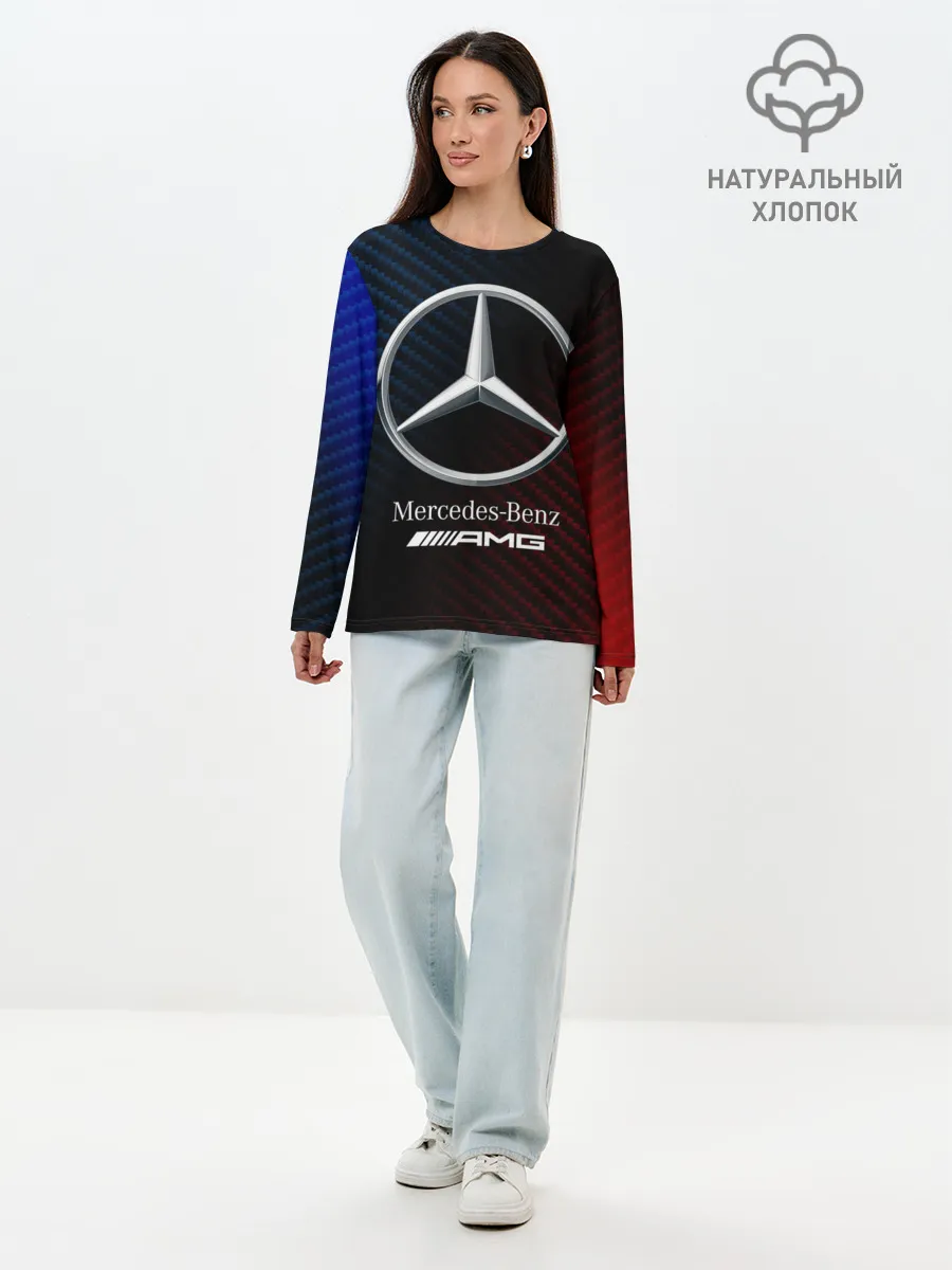 Лонгслив женский. Хлопок / MERCEDES / МЕРСЕДЕС