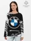 Лонгслив женский. Хлопок / BMW / БМВ