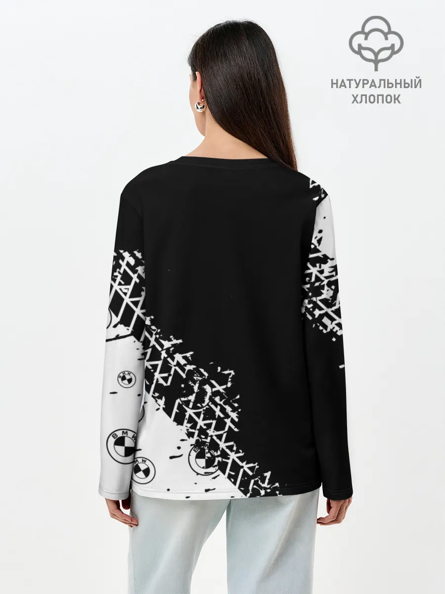 Лонгслив женский. Хлопок / BMW / БМВ