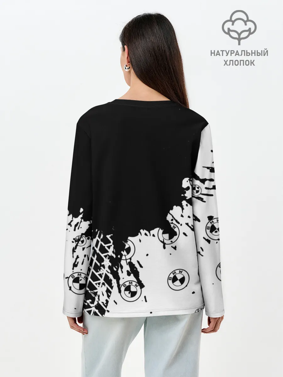 Лонгслив женский. Хлопок / BMW / БМВ