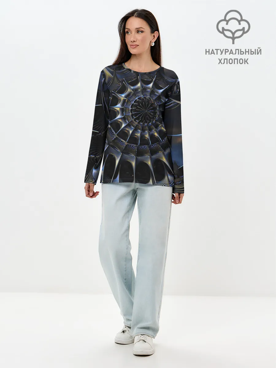 Лонгслив женский. Хлопок / DARK