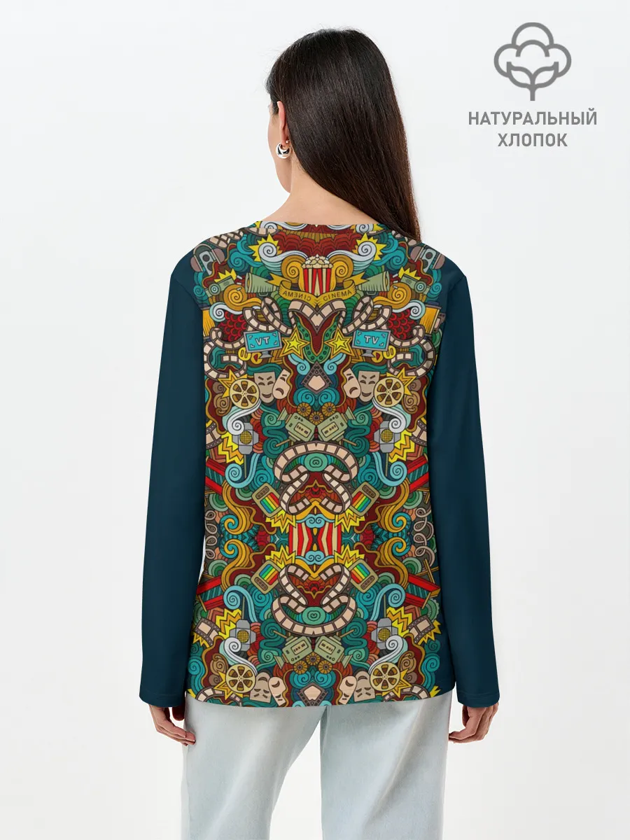 Лонгслив женский. Хлопок / Кино и театр