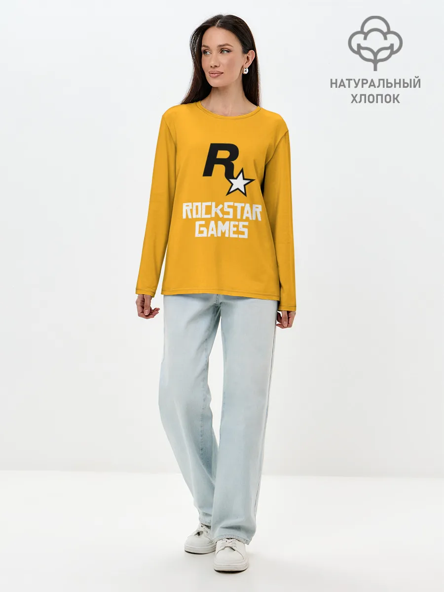 Лонгслив женский. Хлопок / Рокстар