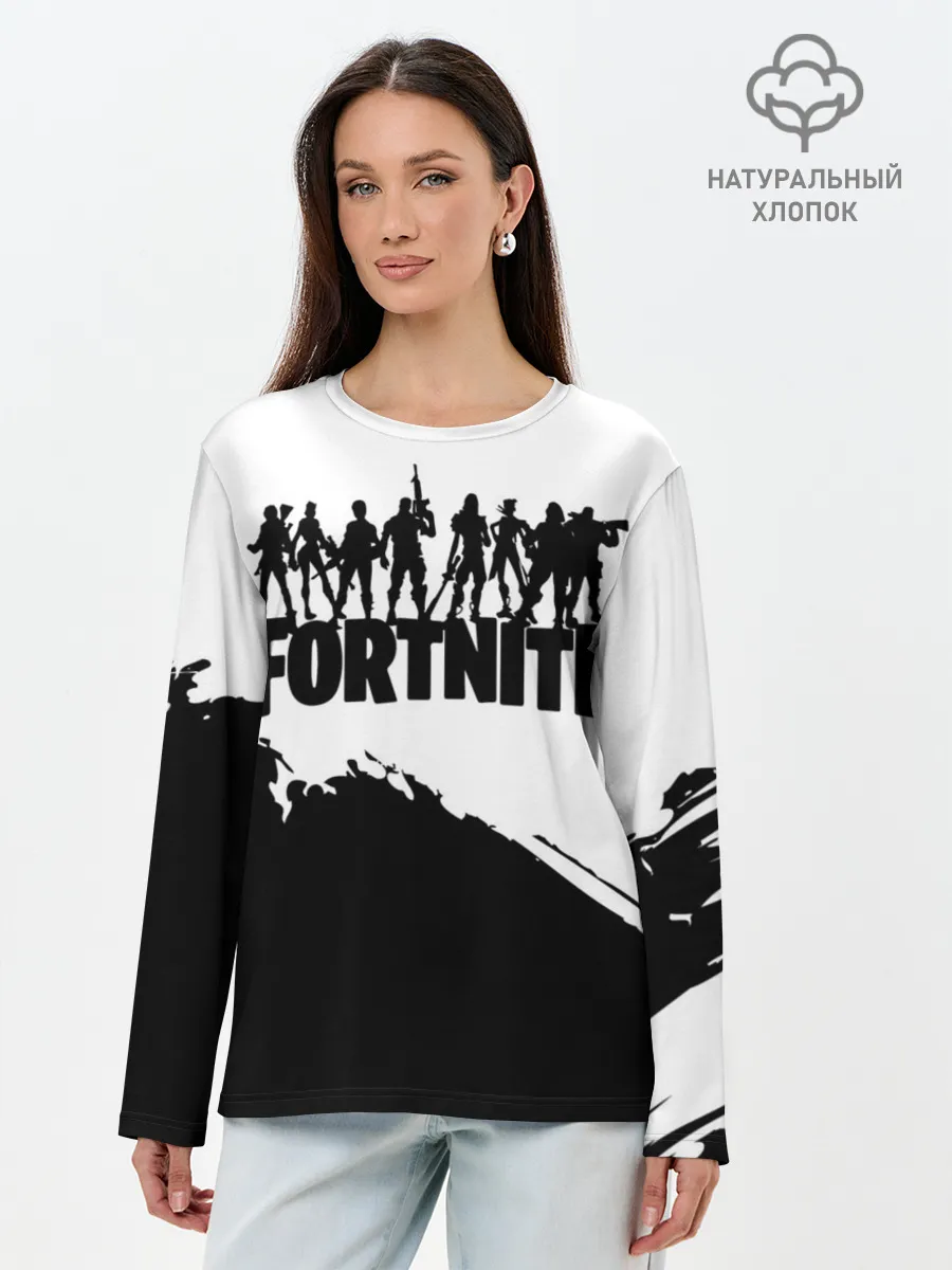 Лонгслив женский. Хлопок / Fortnite