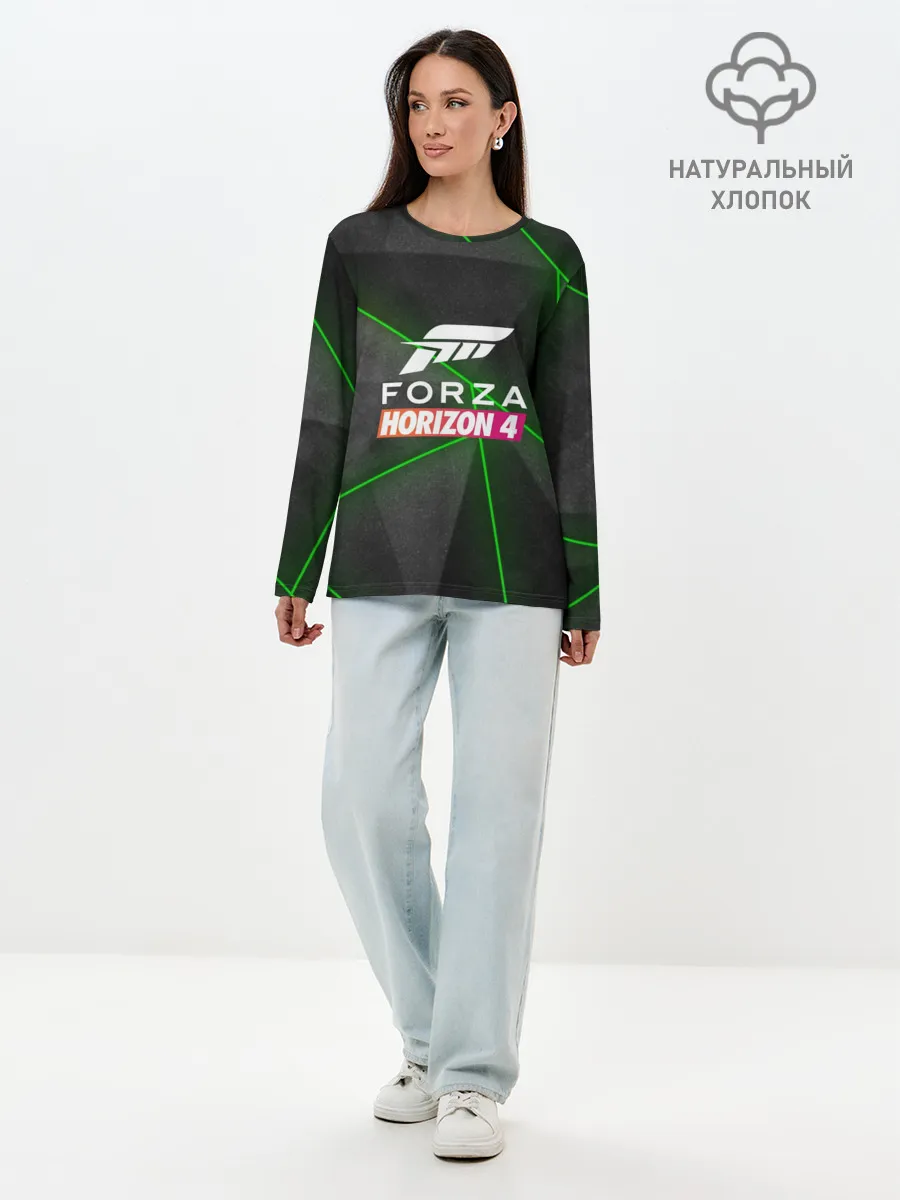 Лонгслив женский. Хлопок / Forza Horizon 4 Hi-tech