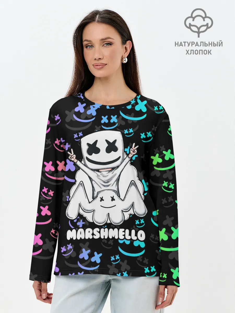 Лонгслив женский. Хлопок / MARSHMELLO