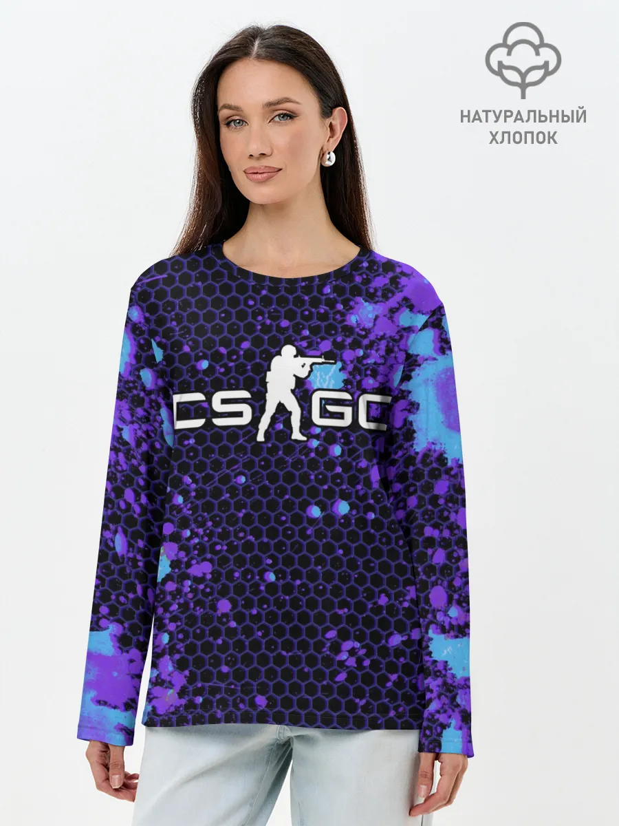 Лонгслив женский. Хлопок / COUNTER STRIKE