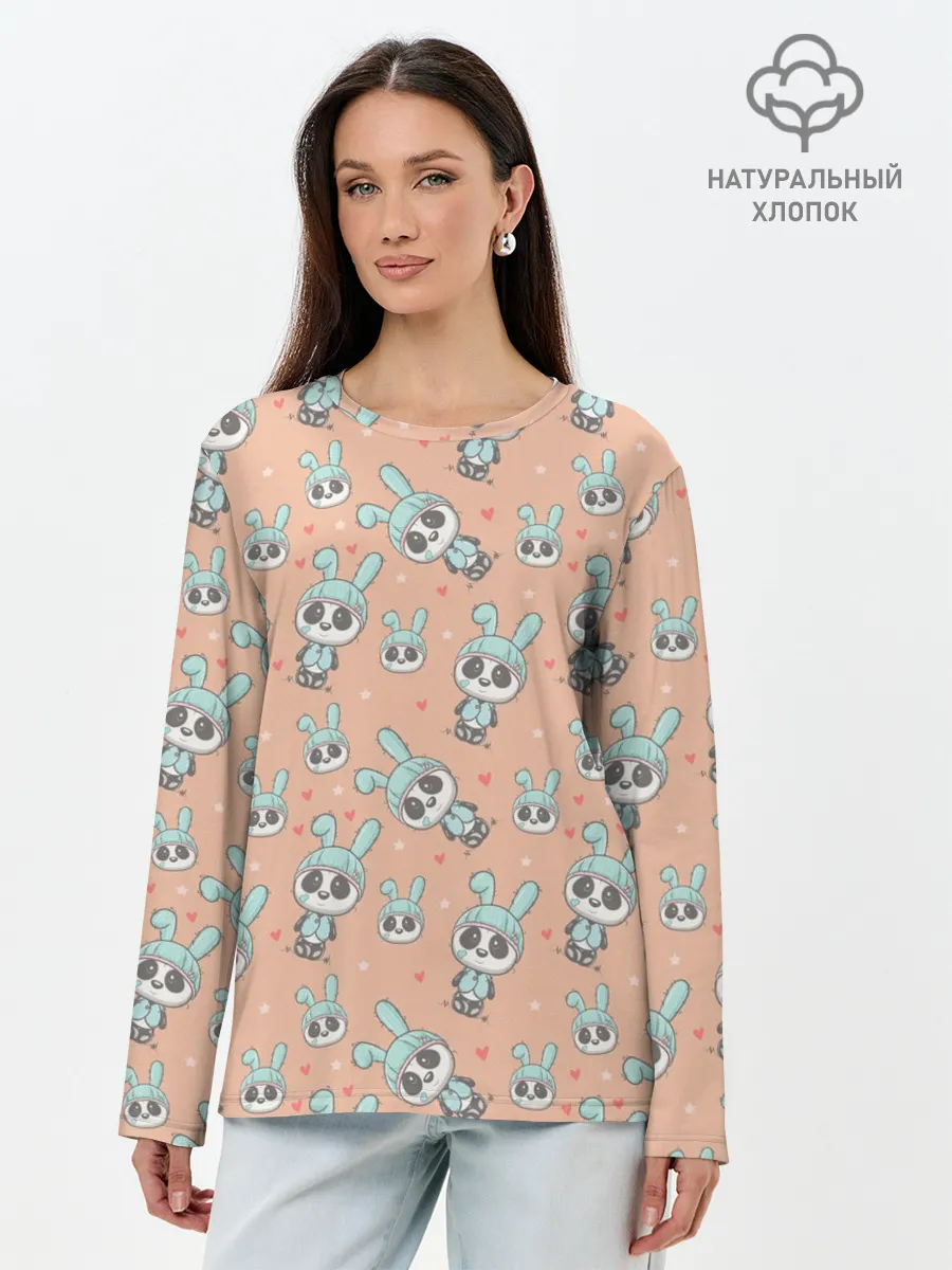 Лонгслив женский. Хлопок / ЗАЙКИ