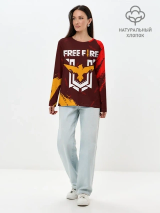Лонгслив женский. Хлопок / FREE FIRE / ФРИ ФАЕР