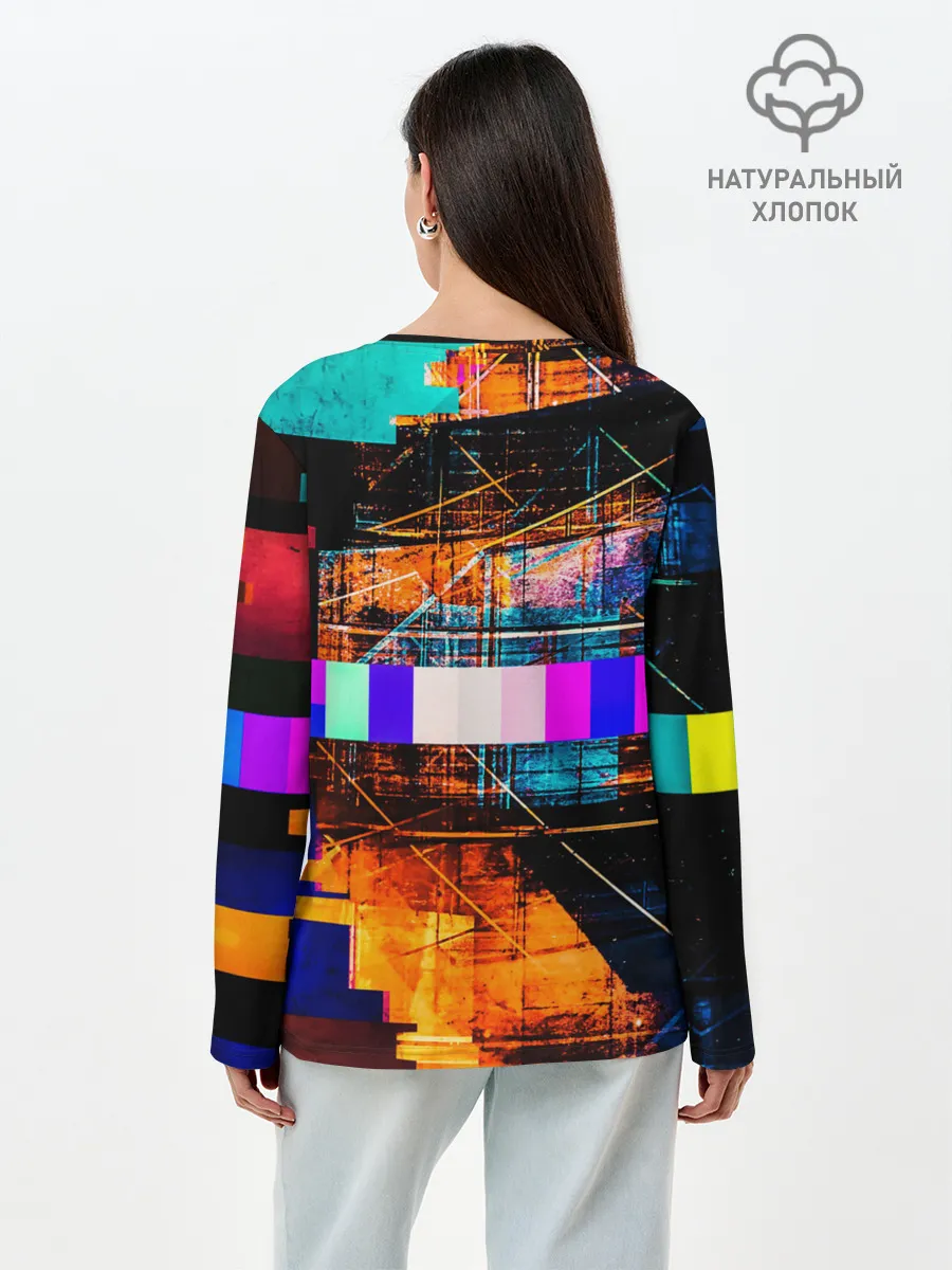 Лонгслив женский. Хлопок / ПОМЕХИ