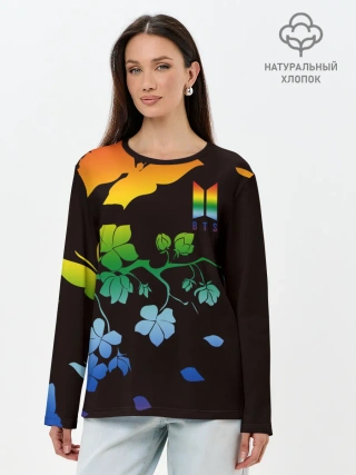 Лонгслив женский. Хлопок / BTS