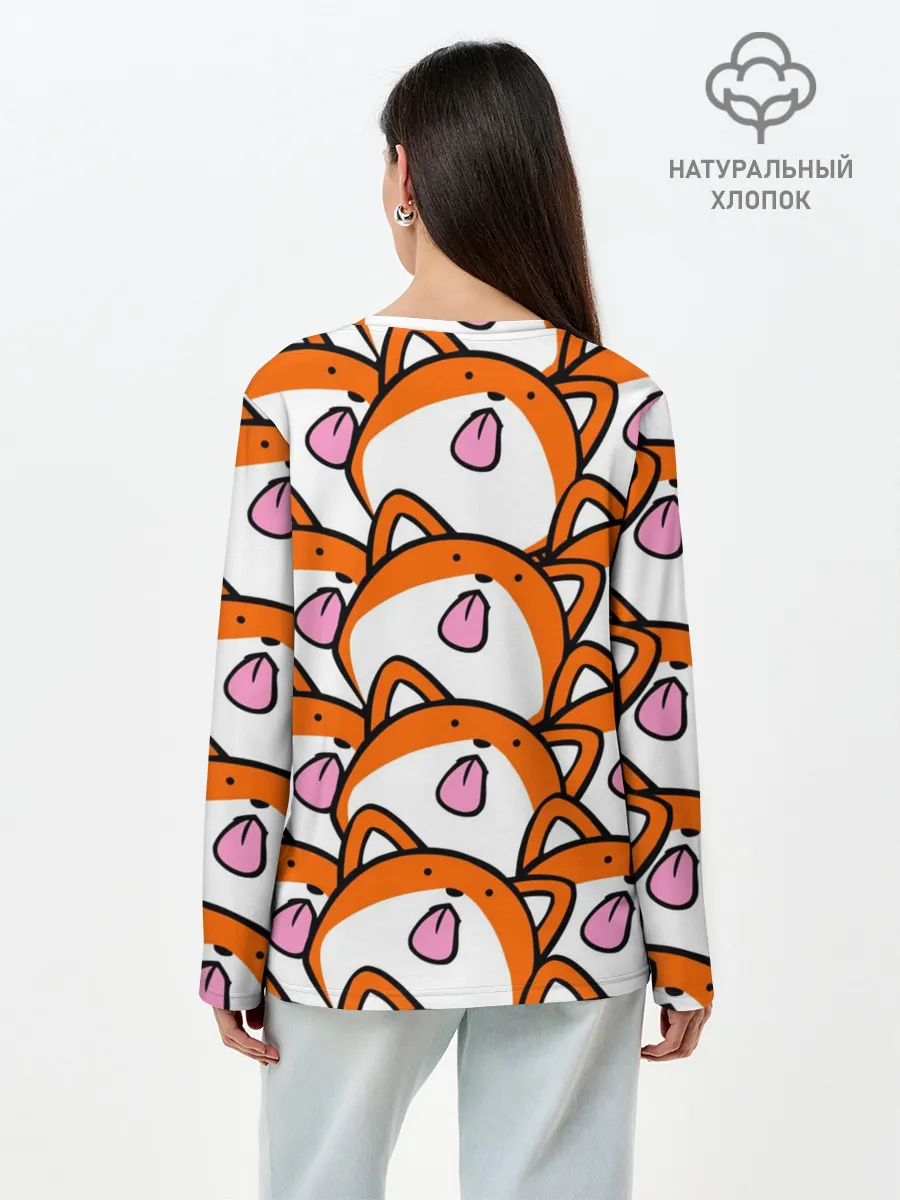 Лонгслив женский. Хлопок / ЛИСИЧКИ