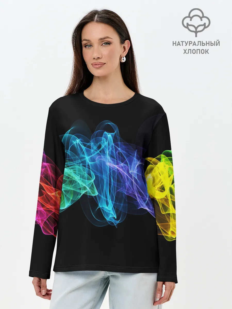 Лонгслив женский. Хлопок / COLOR SMOKE