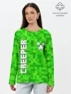 Лонгслив женский. Хлопок / MINECRAFT CREEPER