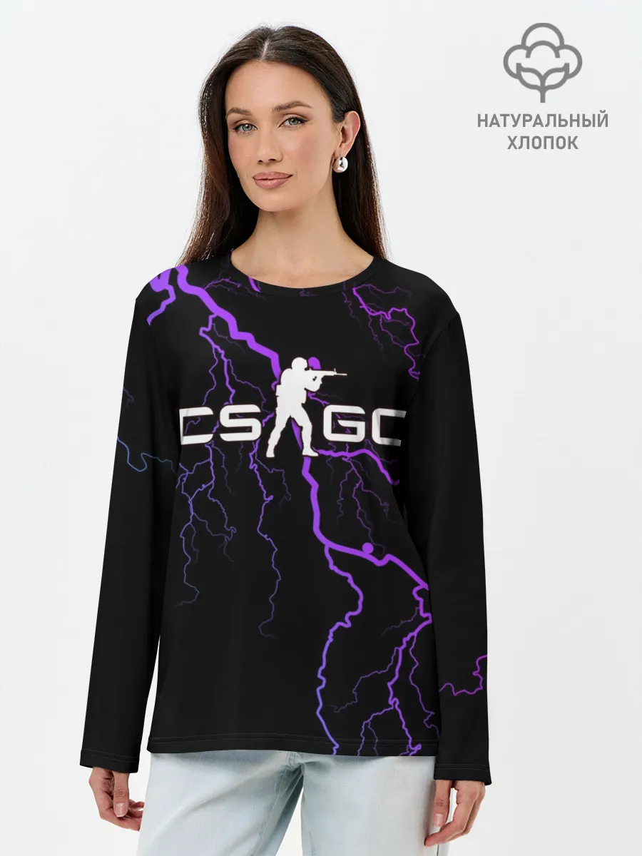 Лонгслив женский. Хлопок / COUNTER STRIKE