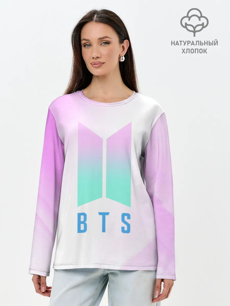 Лонгслив женский. Хлопок / BTS / БТС