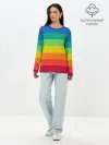 Лонгслив женский. Хлопок / Радуга | Rainbow