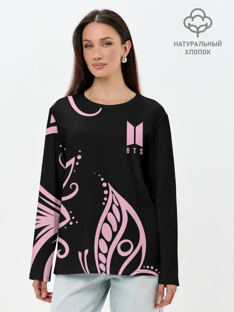 Лонгслив женский. Хлопок / BTS