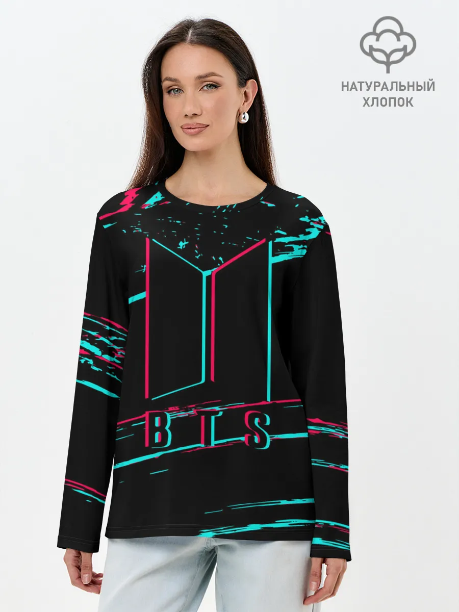 Лонгслив женский. Хлопок / BTS