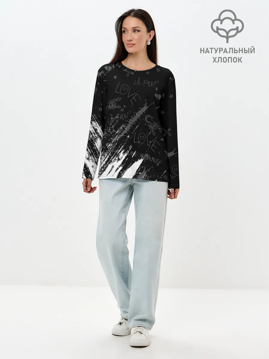 Лонгслив женский. Хлопок / LIL PEEP / ЛИЛ ПИП