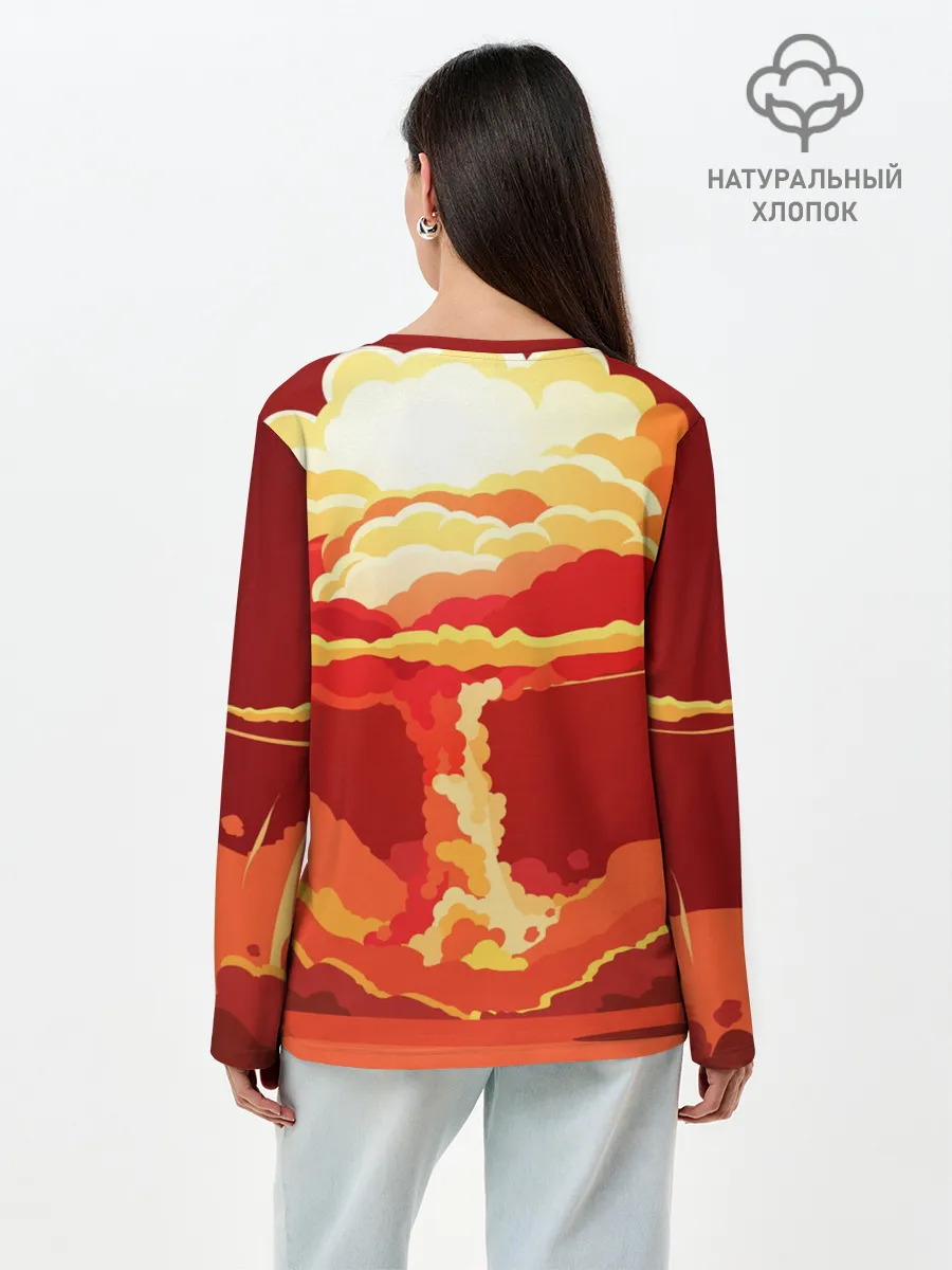 Лонгслив женский. Хлопок / PUBG Skull