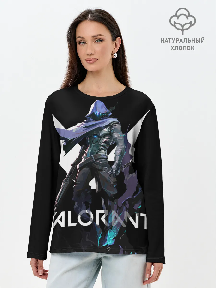 Лонгслив женский. Хлопок / VALORANT OMEN