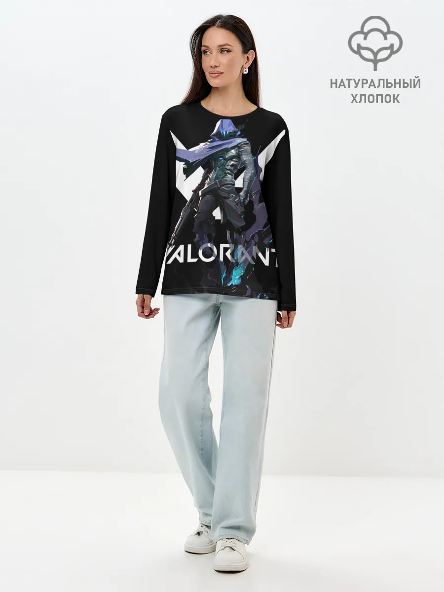 Лонгслив женский. Хлопок / VALORANT OMEN