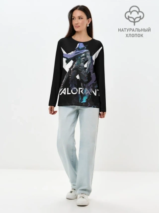 Лонгслив женский. Хлопок / VALORANT OMEN