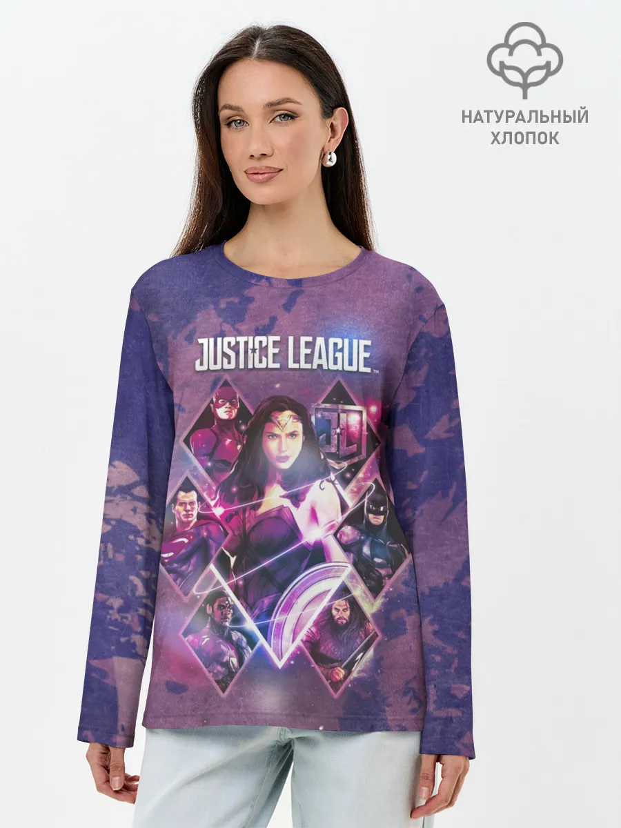 Лонгслив женский. Хлопок / Justice League