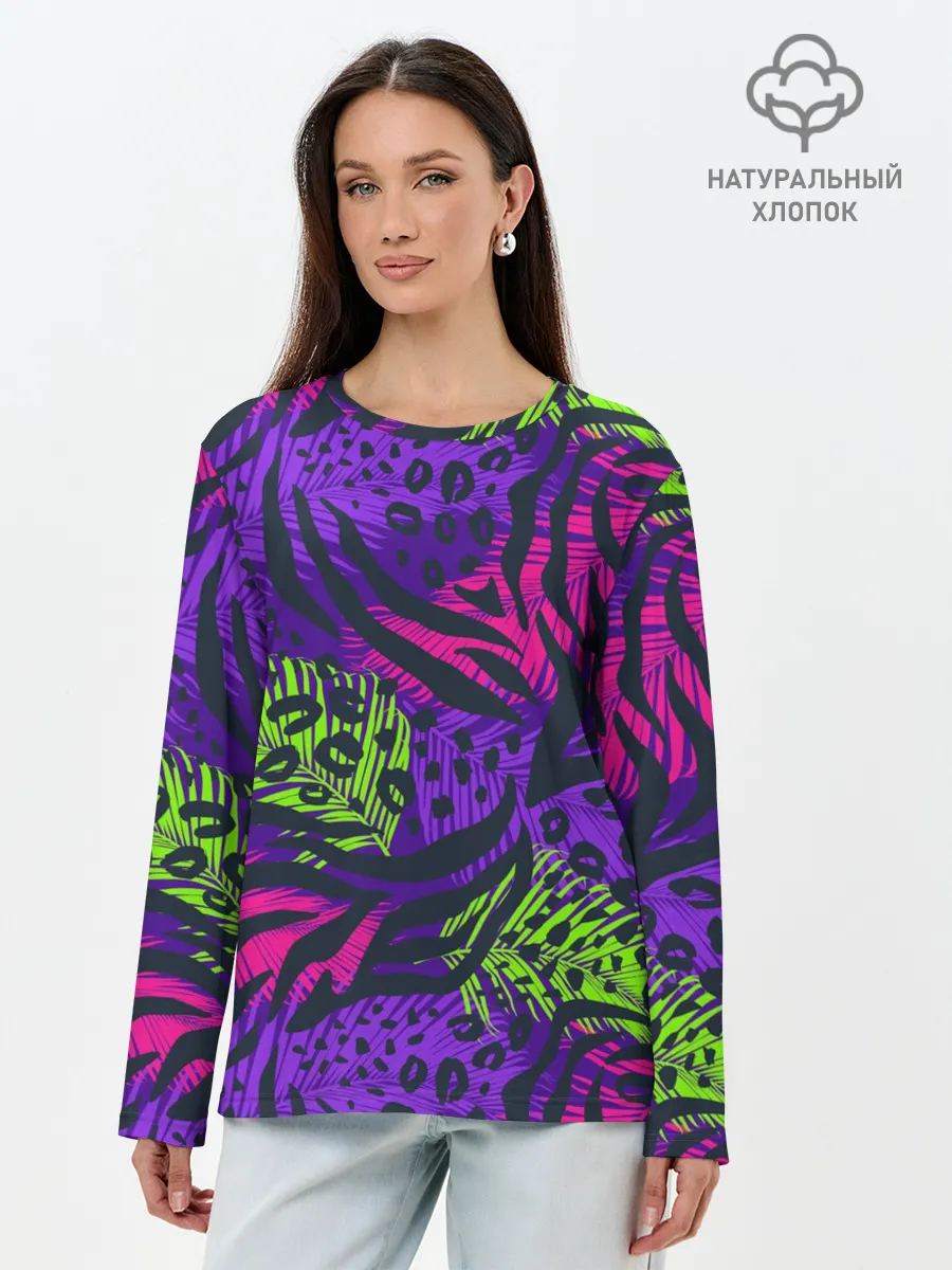 Лонгслив женский. Хлопок / Африканский дух