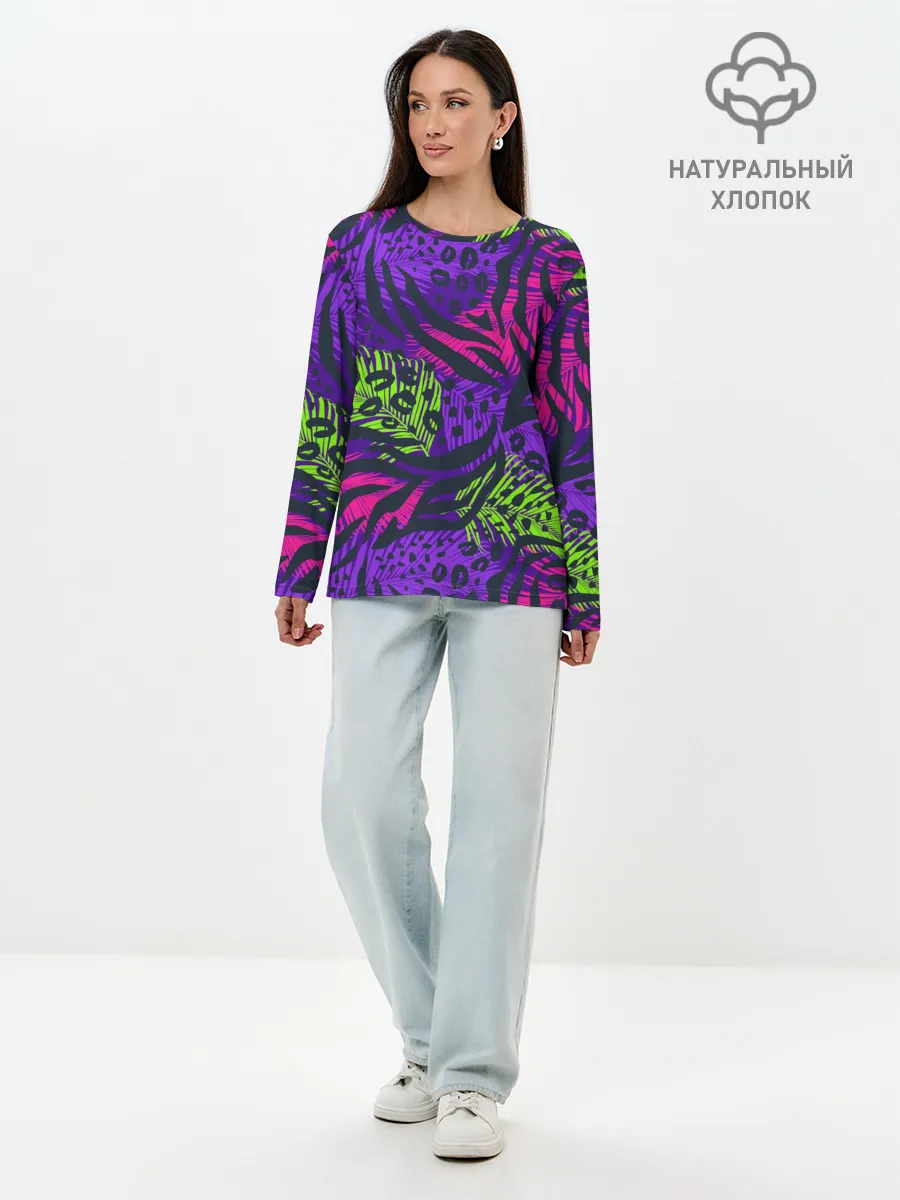 Лонгслив женский. Хлопок / Африканский дух