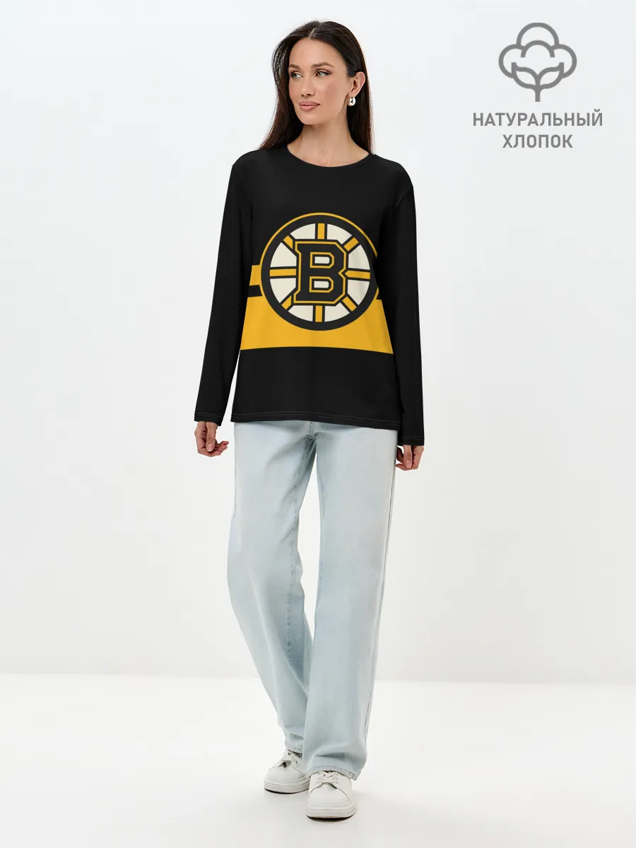 Лонгслив женский. Хлопок / BOSTON BRUINS NHL